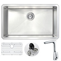 Anzzi Vanguard Undermount 30" Kitchen Sink and Timbre Faucet KAZ3018-034